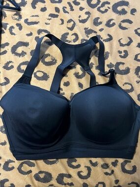 Victoria Secret Black Push-Up Racerback T-Shirt Bra Size 36DDD